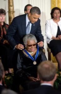 President Barack Obama Awards the 2010 Presidential Medal of Freedom to Dr Maya Angelou 2011